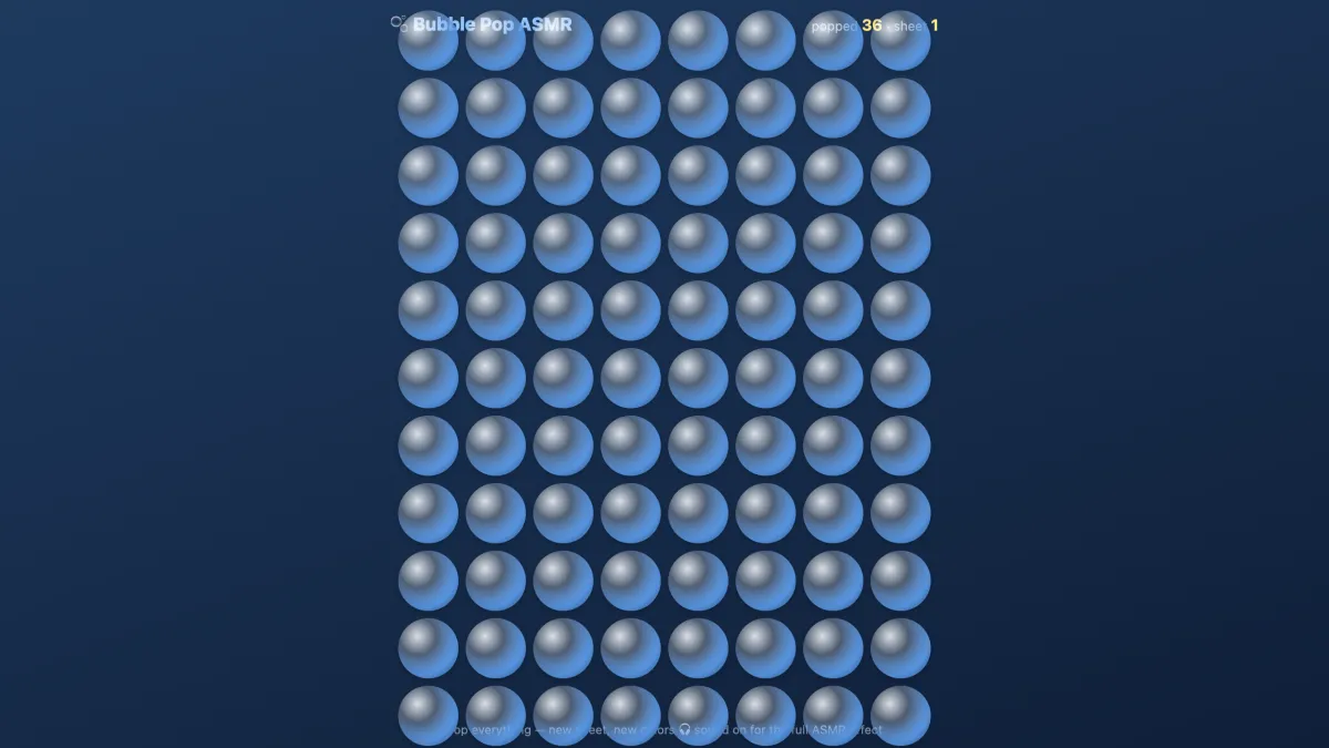 Bubble Pop ASMR — Play Bubble Wrap Game Online Free [2026]