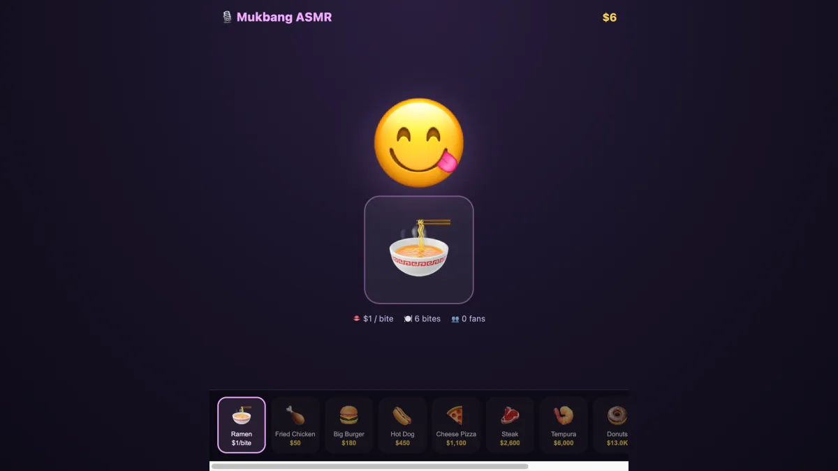 Mukbang Game — Play Mukbang ASMR Eating Game Online Free [2026]
