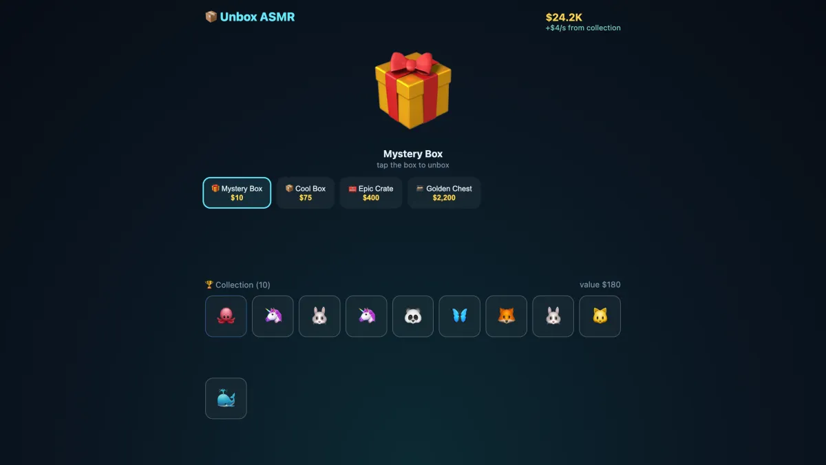Unbox ASMR — Mystery Box Game Online Free [2026]